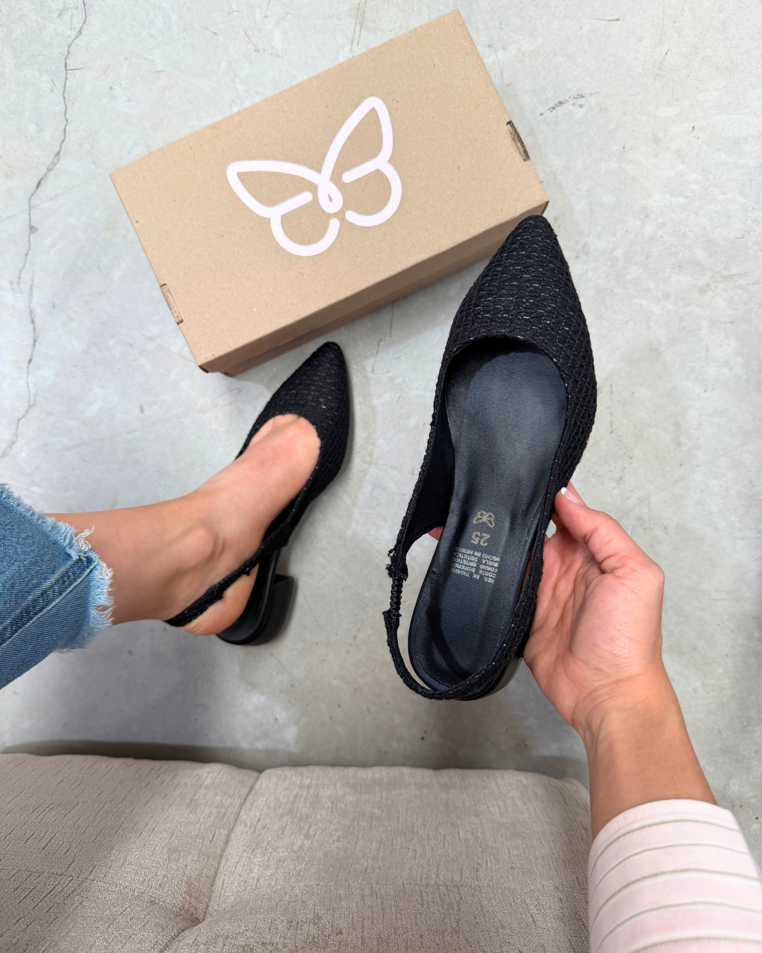 2501R Zapatilla Textil Negro