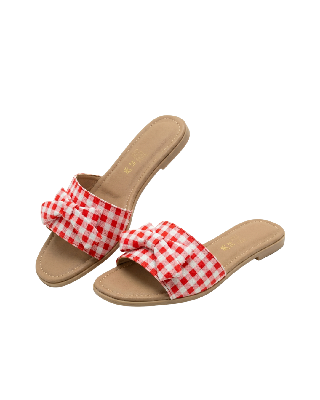 550R Sandalia Textil Lona Cuadros Rojo/Blanco