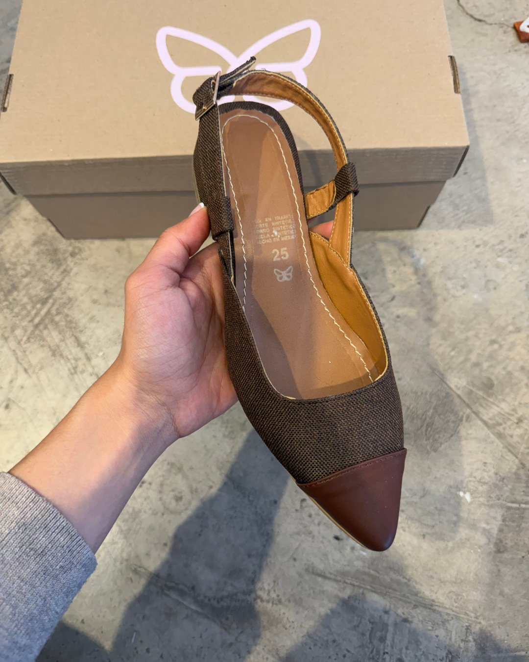 2505R Zapatilla Textil Café Bitono / Nairobi Madera