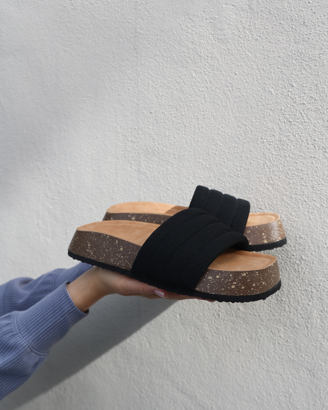 197I Sandalia Textil Negro