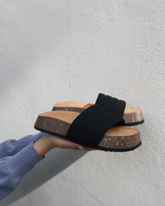 197I Sandalia Textil Negro