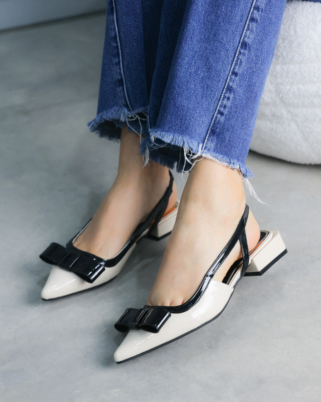 1504L Zapatilla Charol Miga/Negro