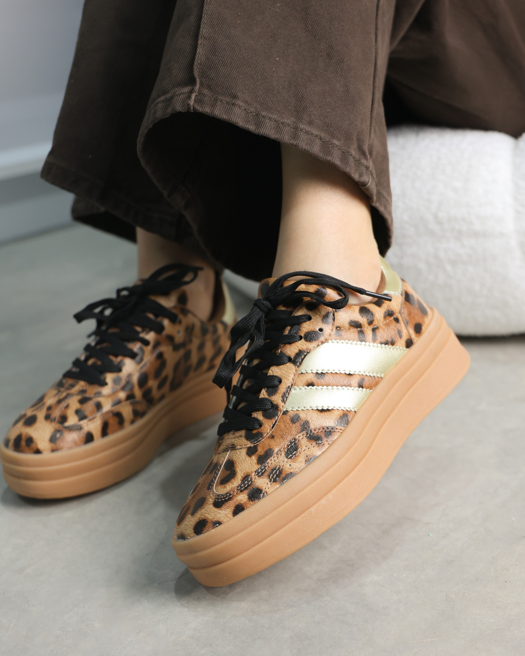 168I Estampado Leopardo Café