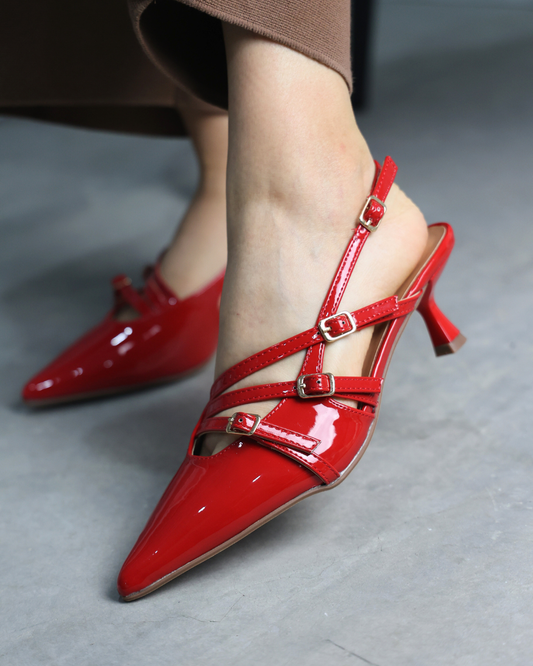 181I Zapatilla Sintético Charol Rojo