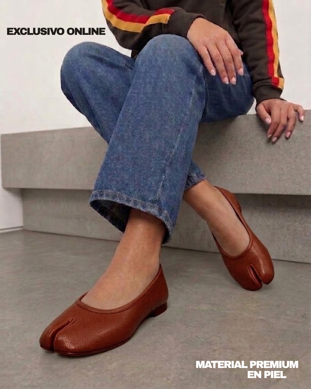 4801R Tabbi zapato estilo japones color tan hecho con material de alta calidad