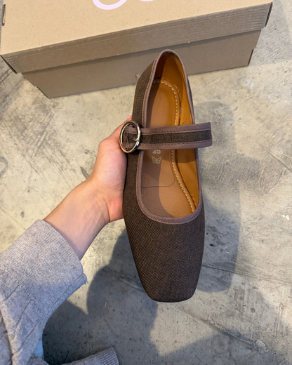 4070 Zapato Casual Textil Café Bitono
