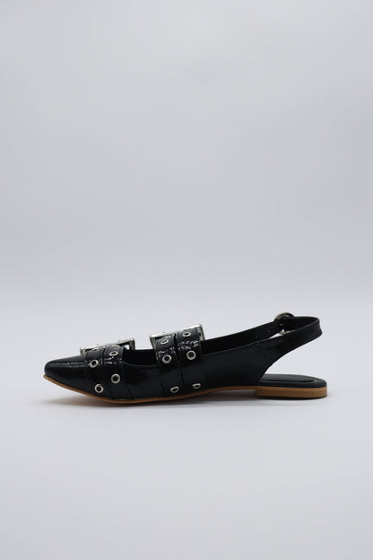 Calzado4258 Charol Arrugado Negro - Mayoreo Calzado Andy2024 CASUAL sin marca