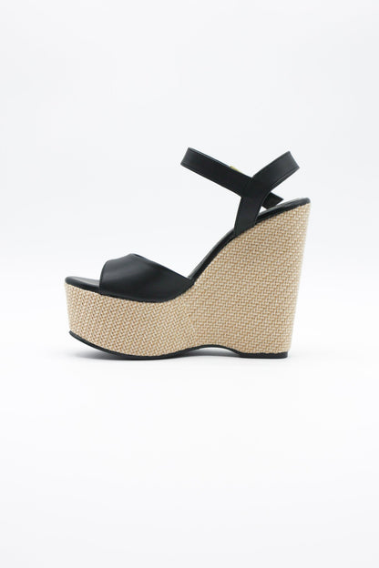 1300L Nairobi Negro/Yute Natural - Mayoreo Calzado Andy2024 SANDALIA sin marca