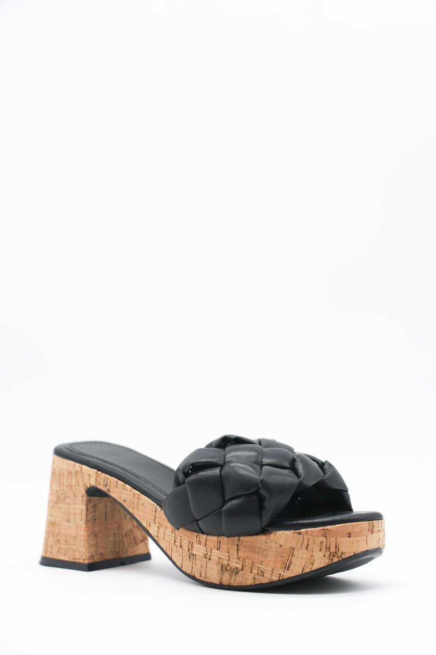 11904 Fiorella Negro/Corcho - Mayoreo Calzado Andy2024 sin marca ZAPATILLA