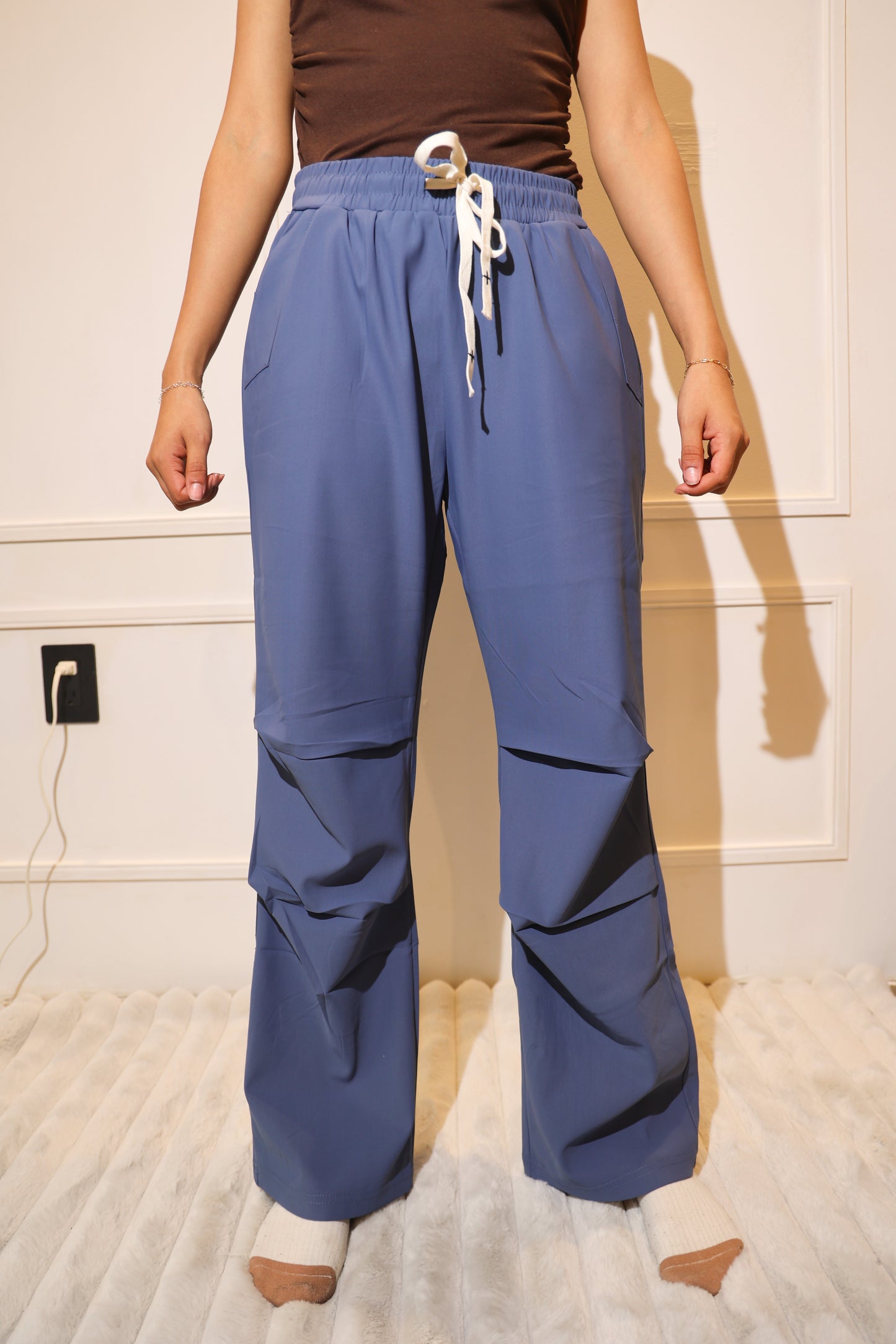 1850 pantalon holgado liso azul