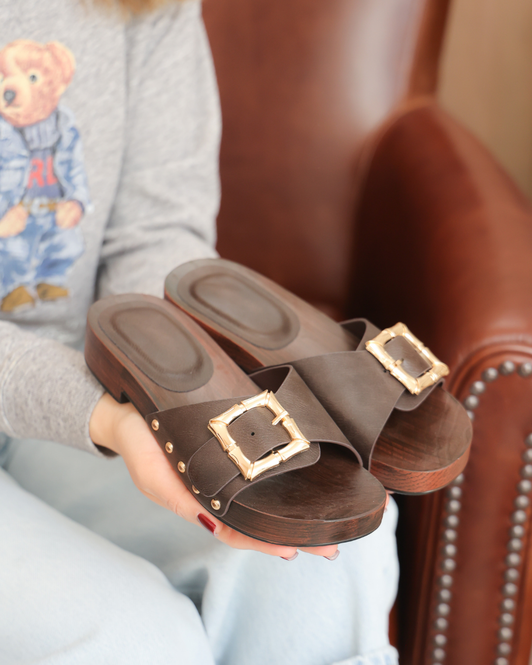 208I Sandalia Sintético Café