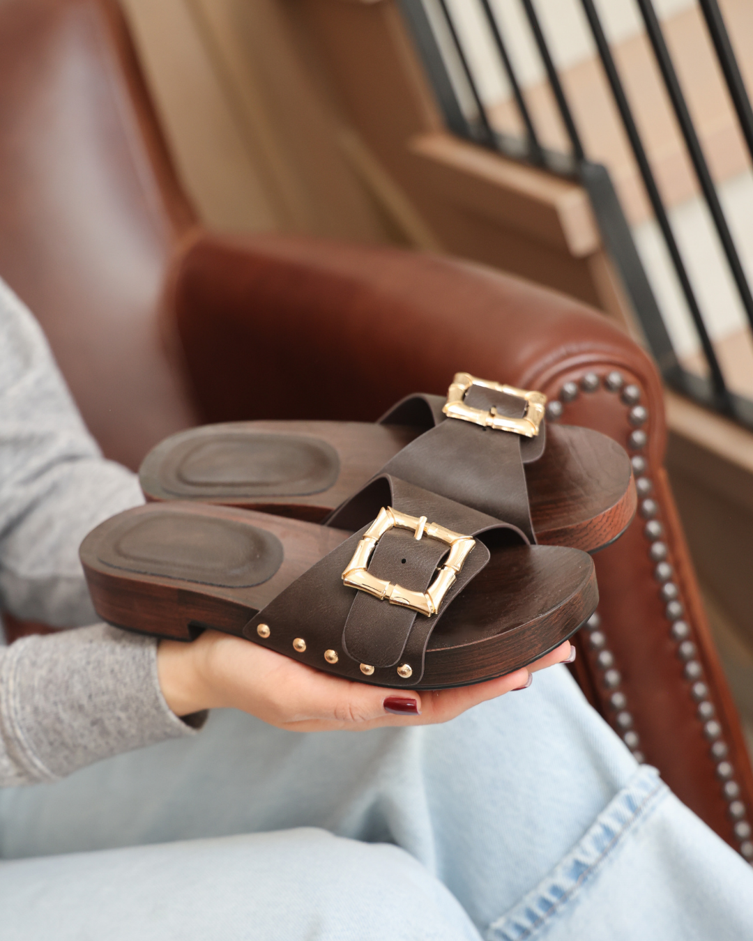 208I Sandalia Sintético Café