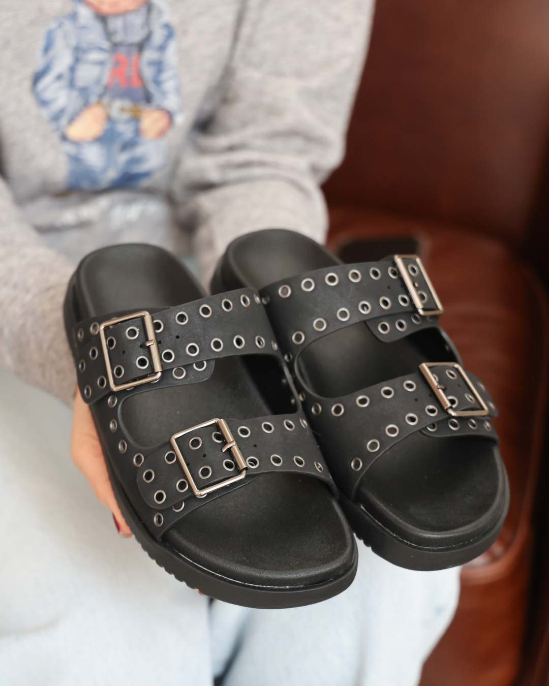 209I Sandalia Sintético Negro