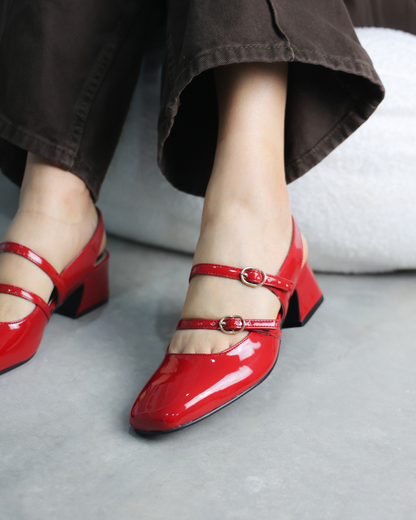 1458L Zapatilla Sintético Charol Campari