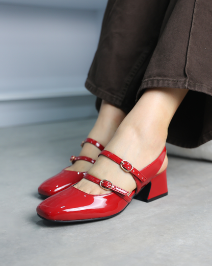 1458L Zapatilla Sintético Charol Campari