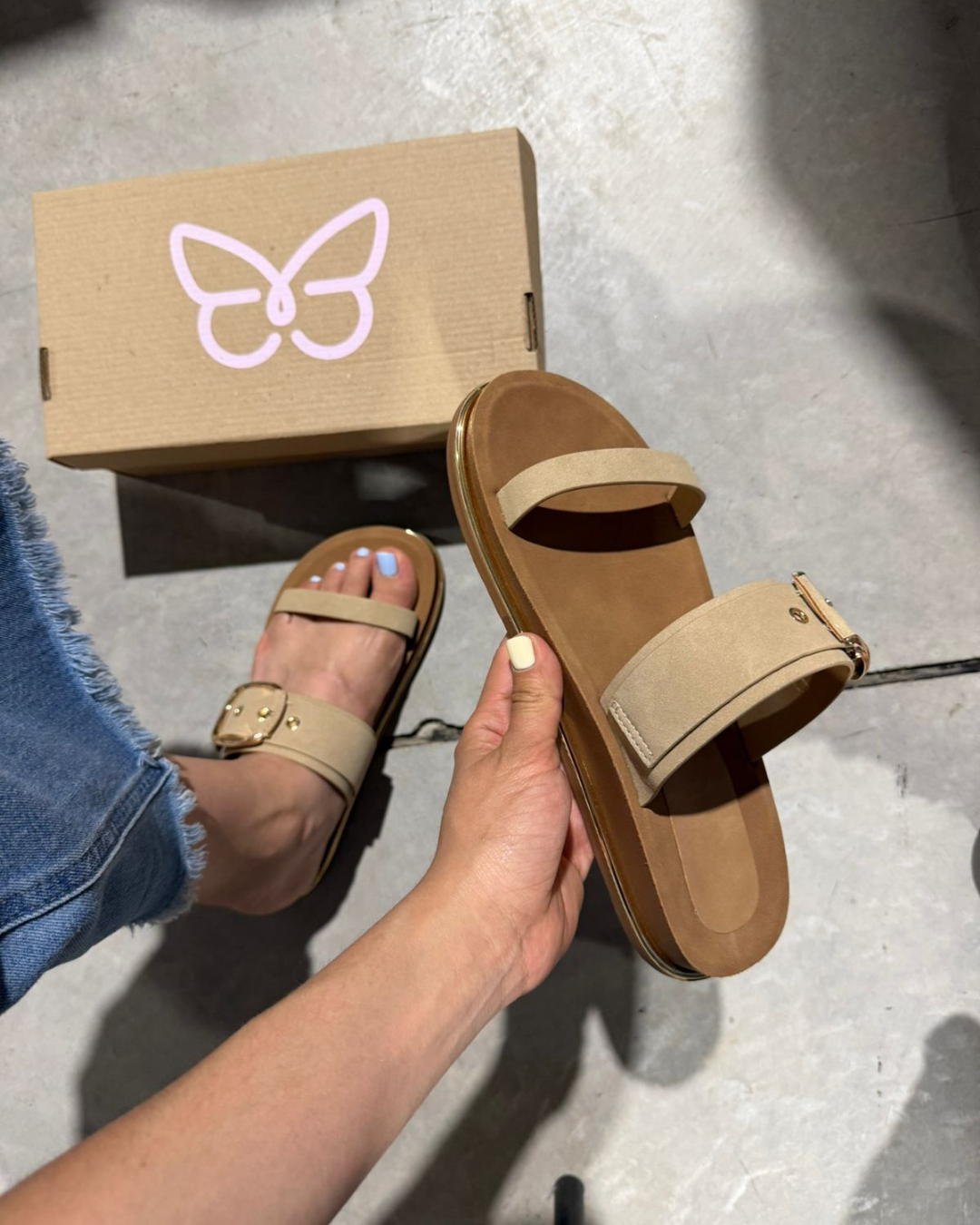 210I Sandalia Sintético Beige