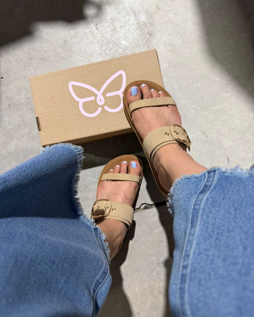 210I Sandalia Sintético Beige