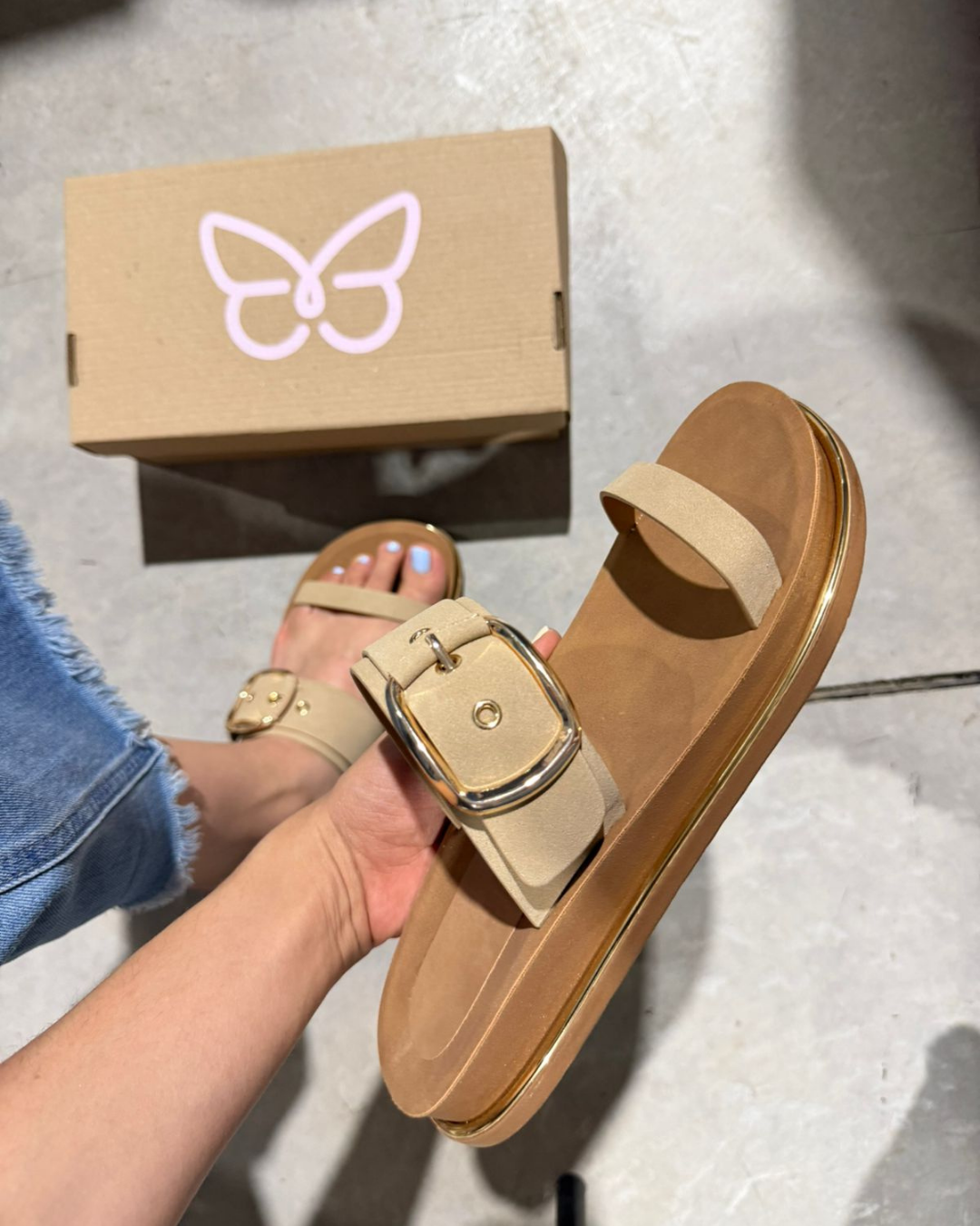 210I Sandalia Sintético Beige