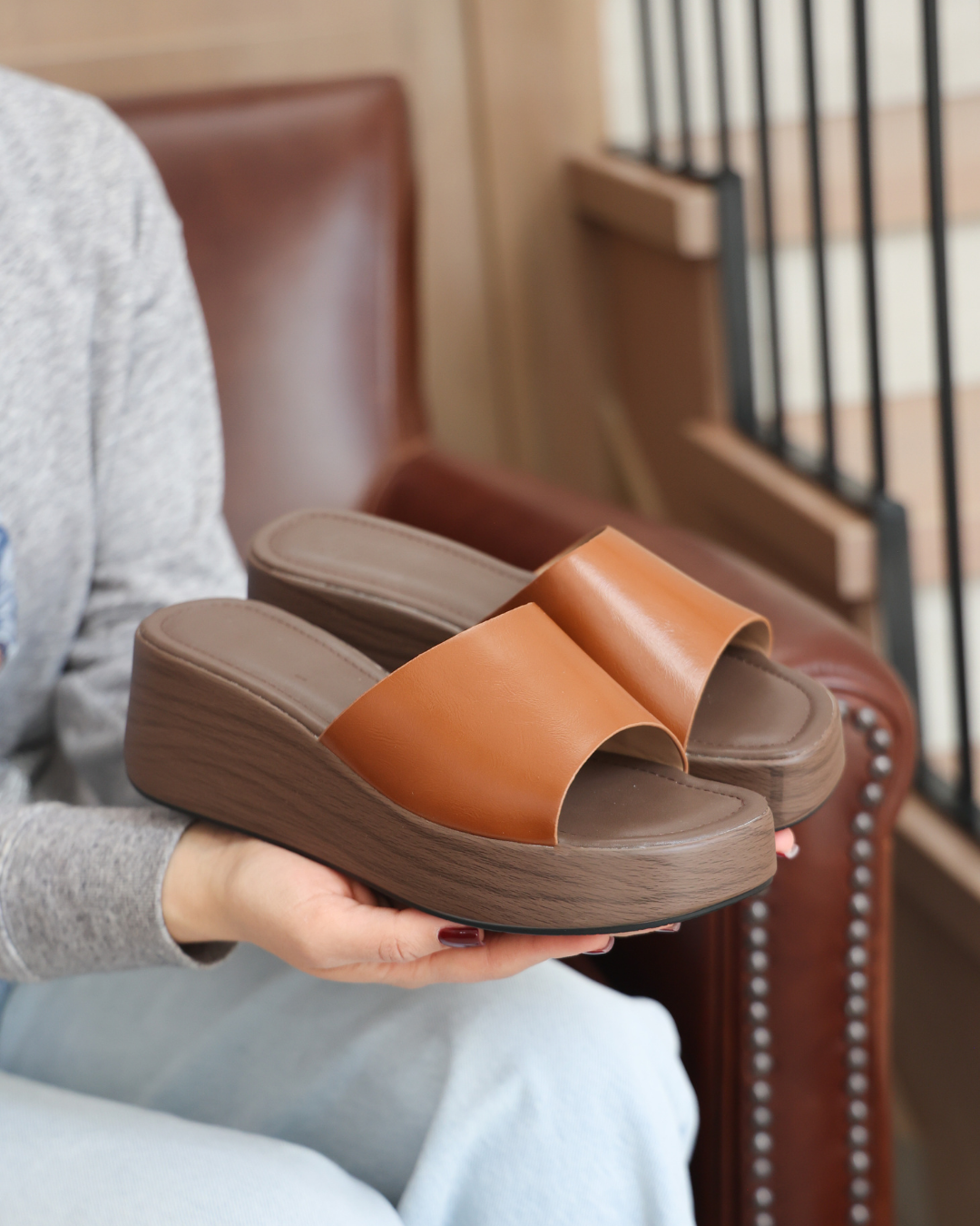 211I Sandalia Sintético Camel