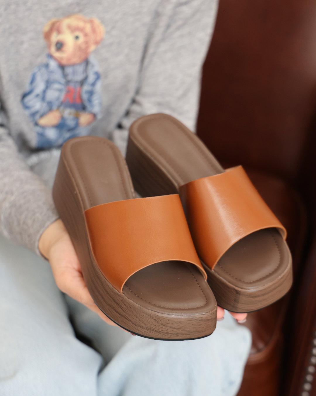 211I Sandalia Sintético Camel