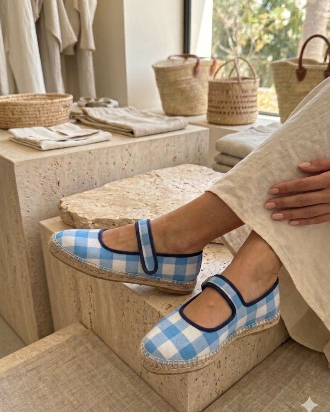 2200R Casual Textil Cuadros Tartán Azul Turquesa