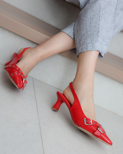 223AR Zapatilla Sintético Charol Rojo
