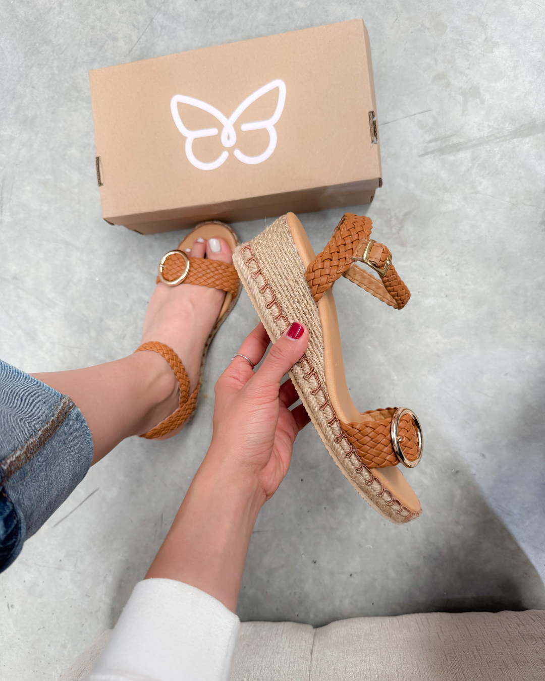 201Y Sandalia Sintético Trenza Tan
