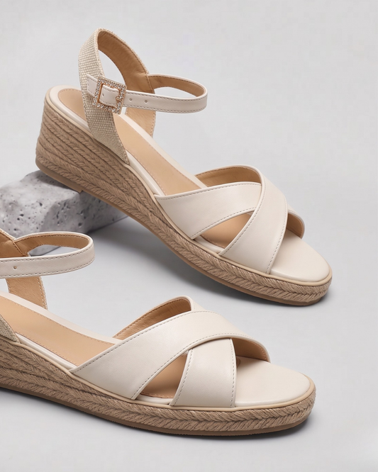 9016 Sandalia Sintético Latte/Arpillera Natural