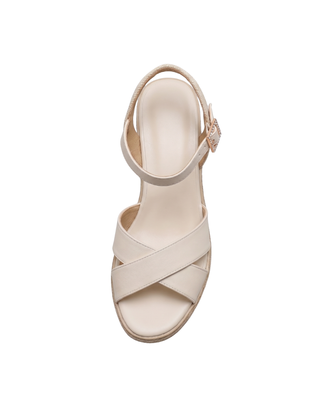 9016 Sandalia Sintético Latte/Arpillera Natural