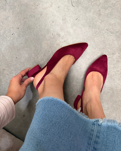 2501R Zapatilla Sintético Terciopelo Vino