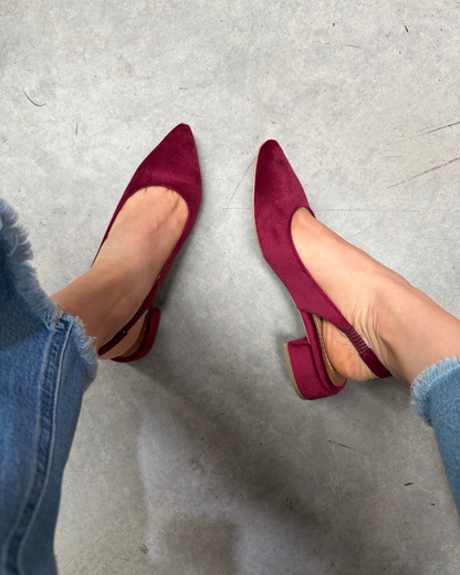 2501R Zapatilla Sintético Terciopelo Vino