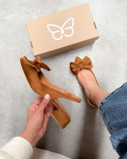 2519R Zapatilla Sintético Terciopelo Camel