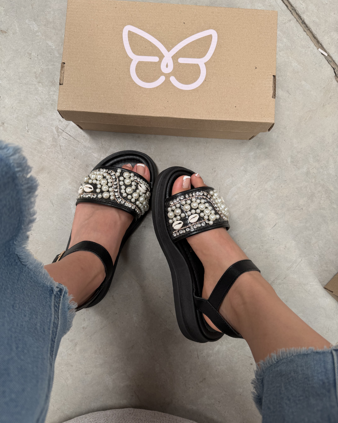 60007 Sandalia Sintético Oasis Negro