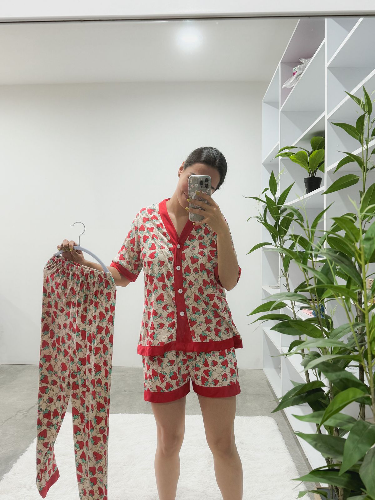 2604 Pijama 3 Piezas Rosa