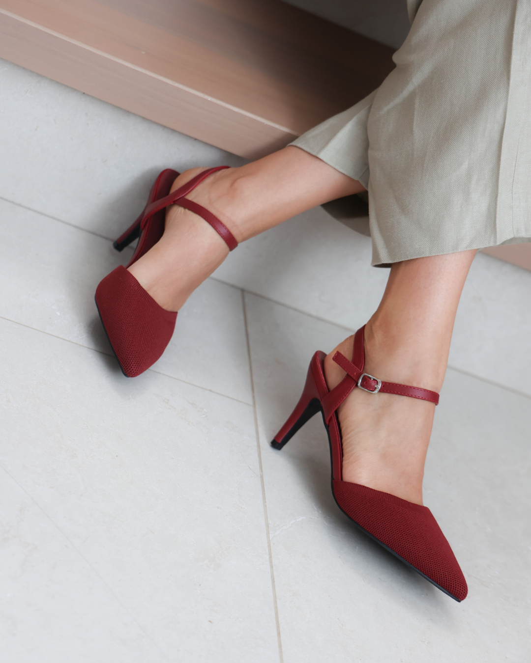 277AR Zapatilla Sintético Textil Vino