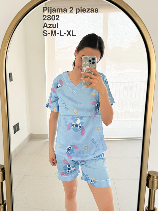 2802S Pijama 2 Piezas Azul