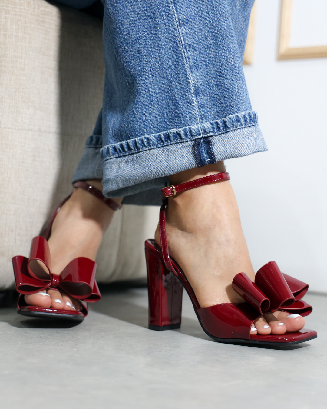 280AR Zapatilla Sintético Charol Vino
