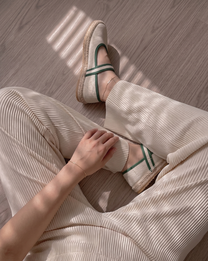 5079R Casual Sintético Arpillera Natural/Verde