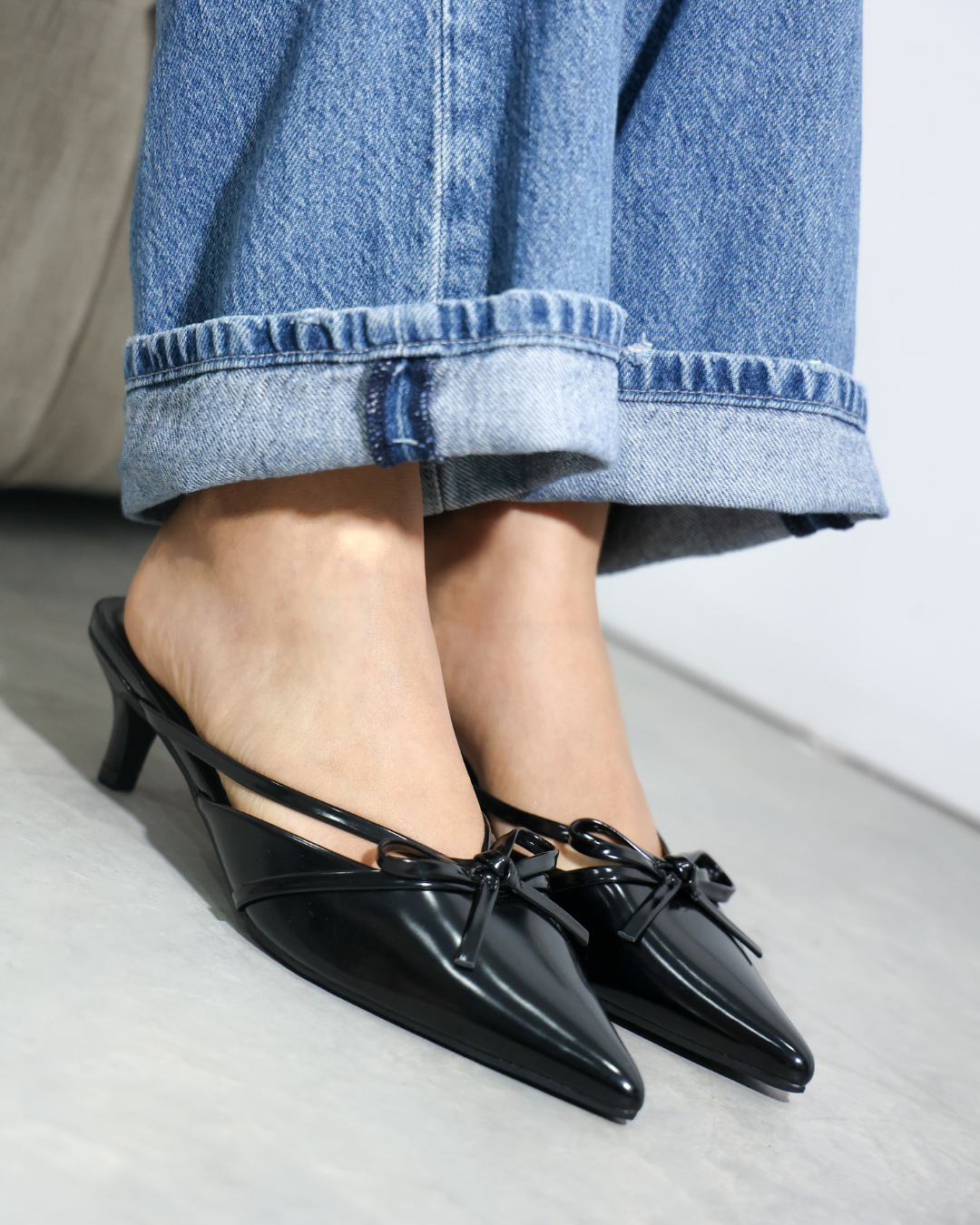 282AR Zapatilla Sintético Charol Negro