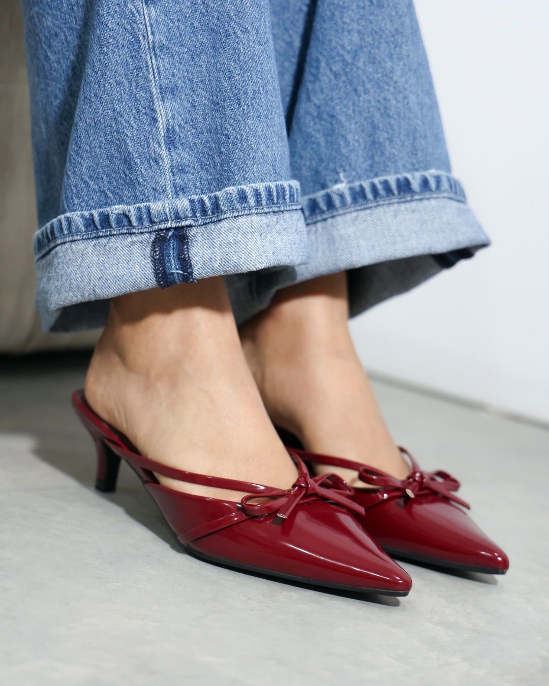 282AR Zapatilla Sintético Charol Vino
