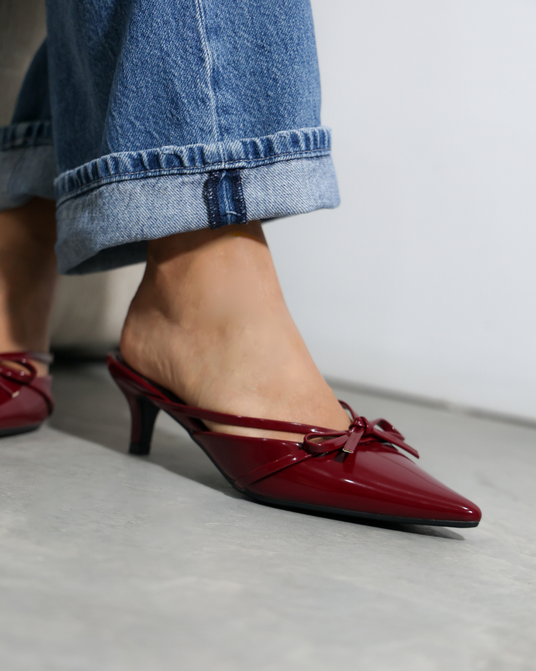 282AR Zapatilla Sintético Charol Vino
