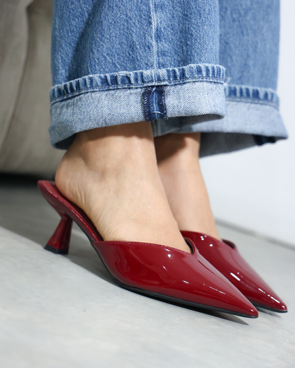 283AR Zapatilla Sintético Charol Vino