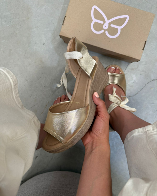 9006 Sandalia Sintético Napa Zoe Oro Inglés