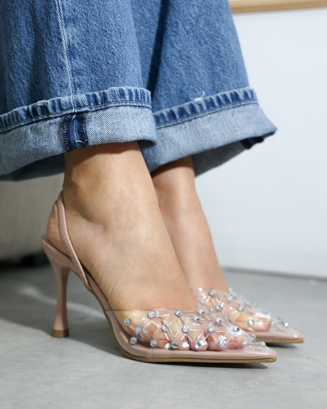 286AR Zapatilla Sintético Mica Transparente/Maquillaje