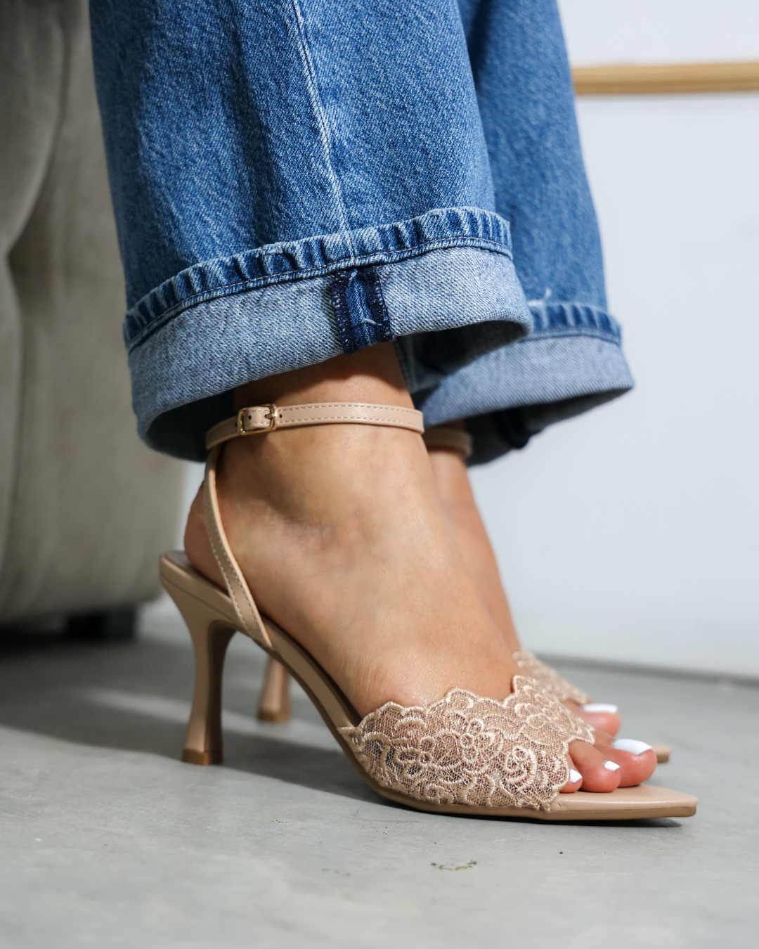 288AR Zapatilla Sintético Textil Beige