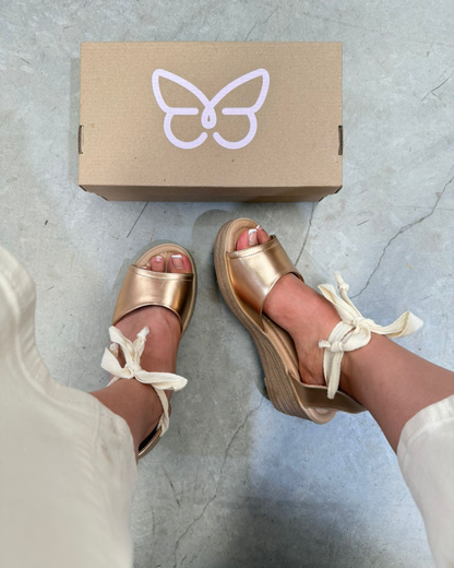 9006 Sandalia Sintético Napa Zoe Oro Rosado