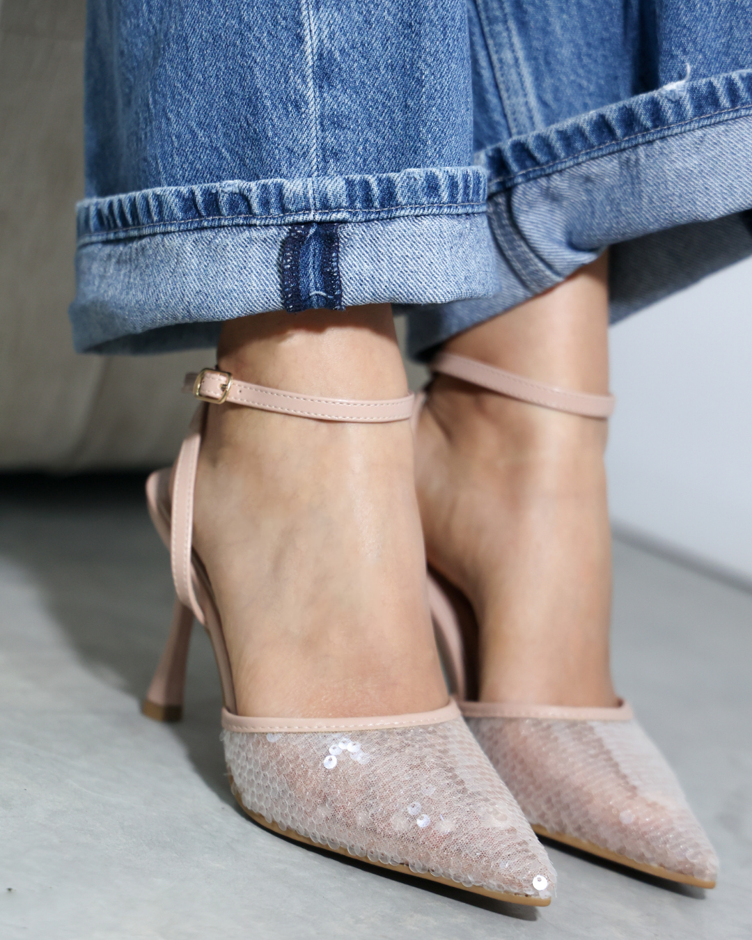 289AR Zapatilla Sintético Lentejuela Maquillaje