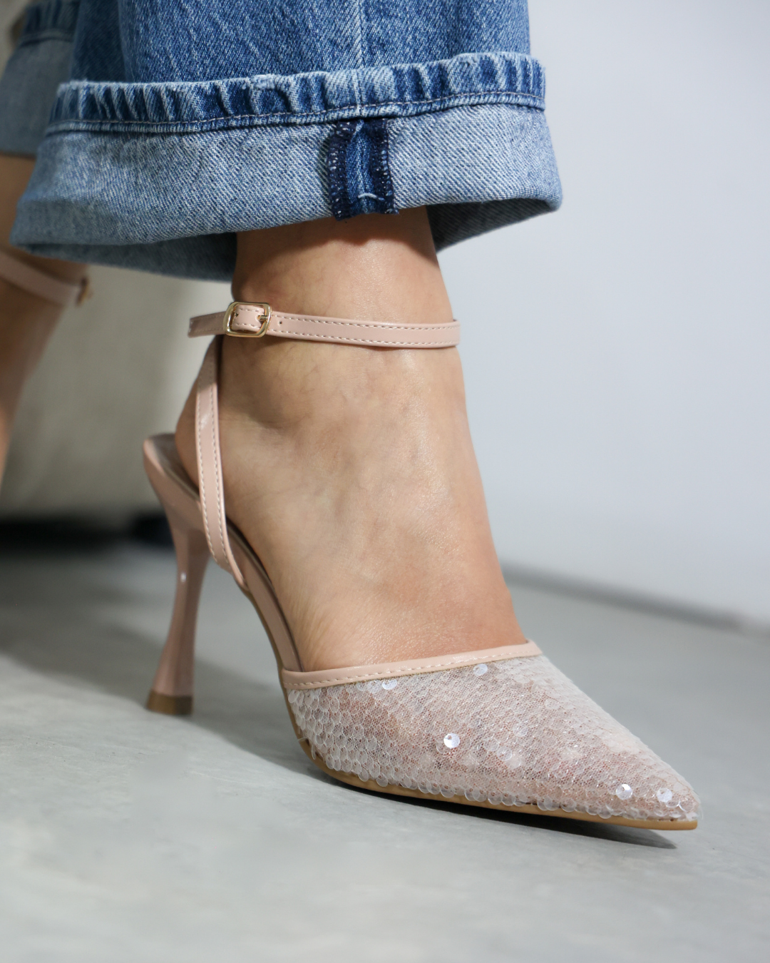 289AR Zapatilla Sintético Lentejuela Maquillaje