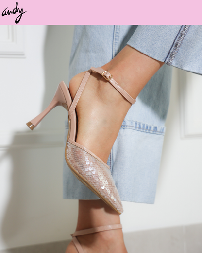 289AR Zapatilla Sintético Lentejuela Maquillaje