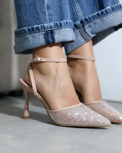 289AR Zapatilla Sintético Lentejuela Maquillaje